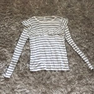 BP ruffle front long sleeved top